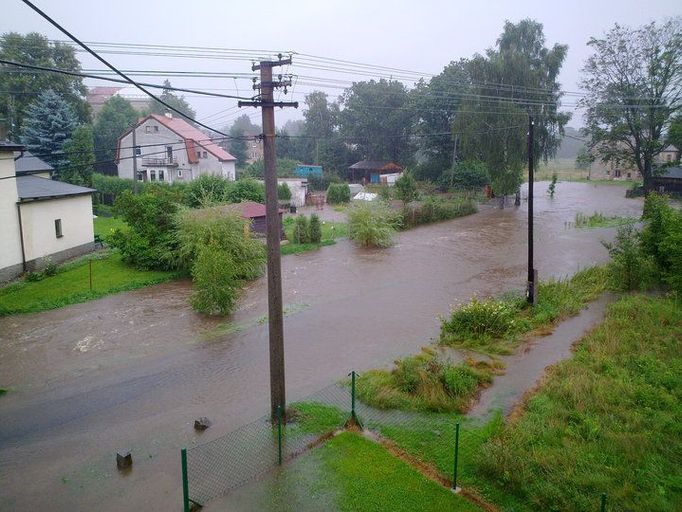 Říčka Mandava v Rumburku.