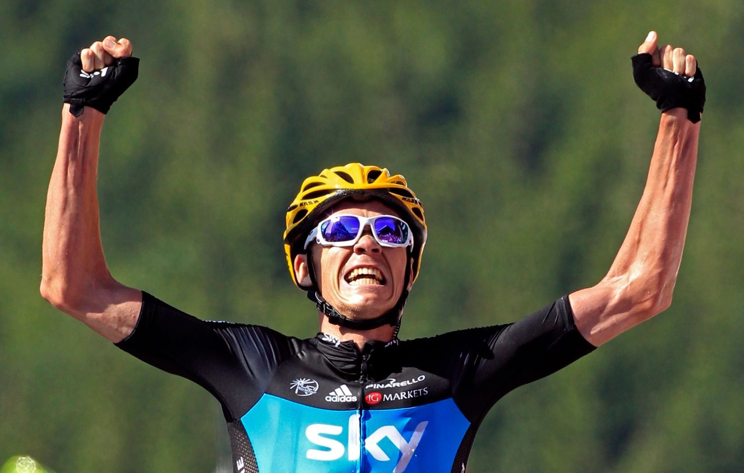 Britský cyklista Christopher Froome během sedmé etapy Tour de France 2012.