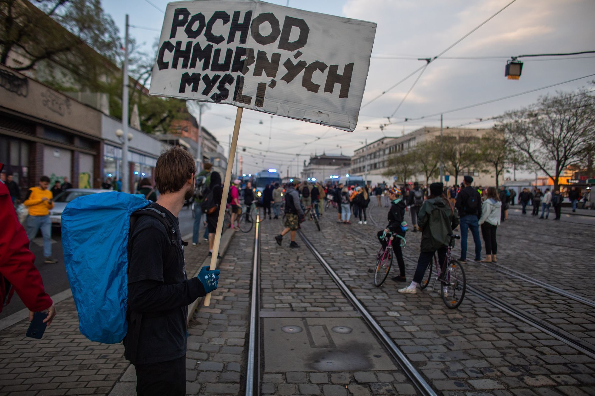Těžkooděnci policie Brno průvod radikálové