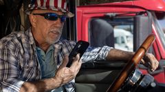USA, dálnice, kamion, trucker, řidič, doprava