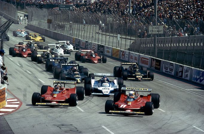 F1, VC USA Západ (Long Beach): Gilles Villeneuve a Jody Scheckter, Ferrari