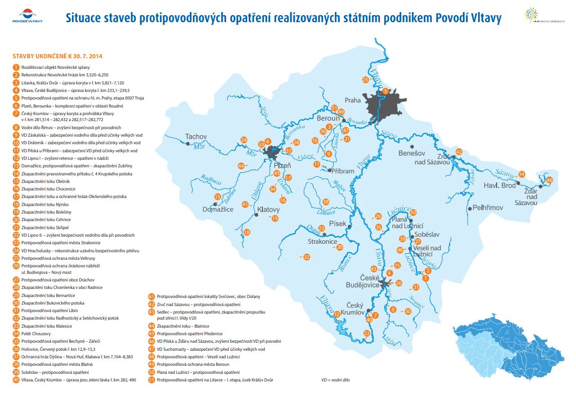 Protipovodňová opatření Vltava 2002-2014