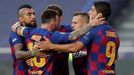 Barcelona slaví gól ve čtvrtfinále LM Barcelona - Bayern