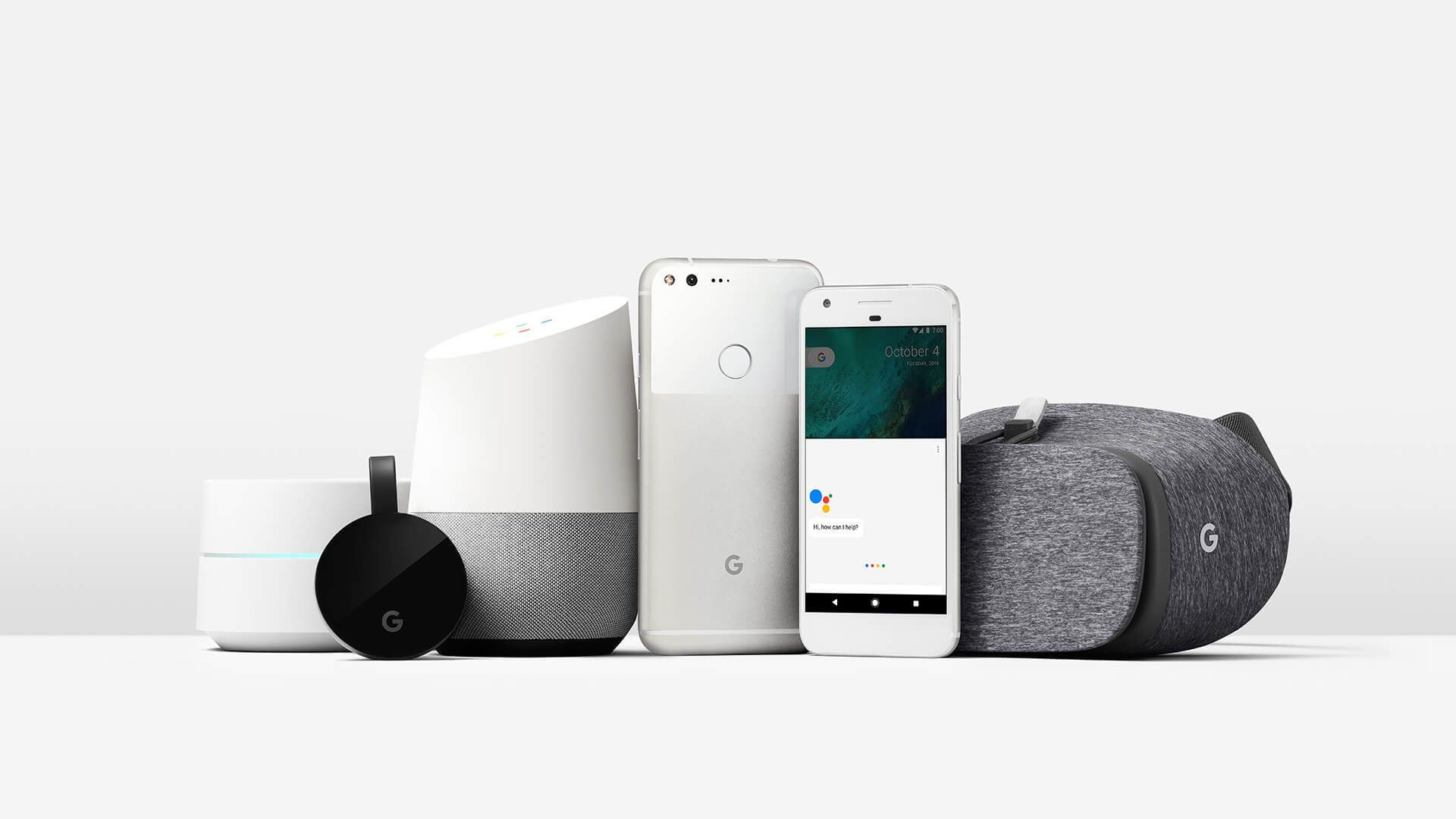 Google Pixel, Google Home a Chromecast Ultra, nová rodina produktů Google