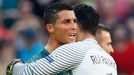 Portugal's Cristiano Ronaldo with Rui Patricio after the match