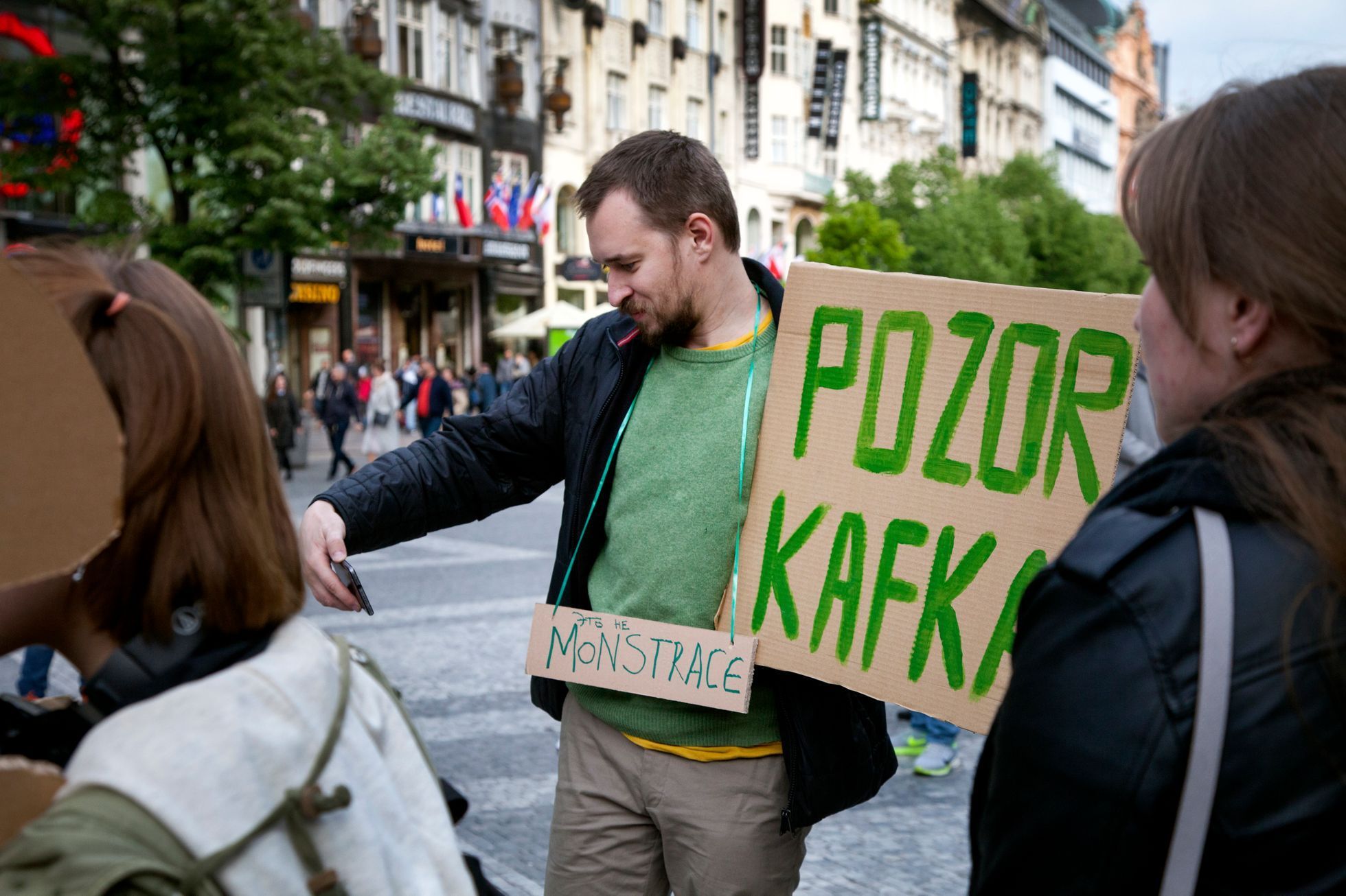 Monstrace, protiputinovský happenning, Praha, 1. 5. 2017.