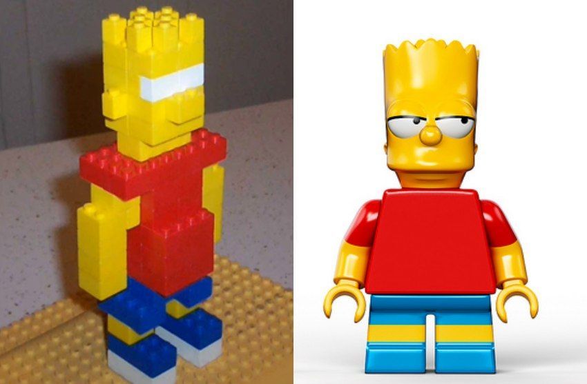 Lego Simpsonovi - před a po - Bart 2