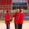 První trénink CB Hokej 2013: Roman Turek, Jaroslav Modrý, Radek Bělohlav