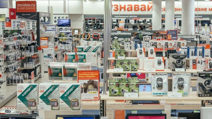 Ruský prodejce elektroniky M.video – ilustrační foto.