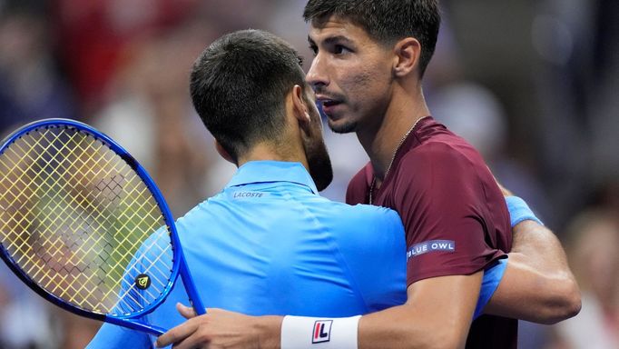 Novak Djokovič a Alexei Popyrin, US Open 2024