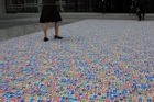 A carpet with Czech EU presidency logo under Entropa