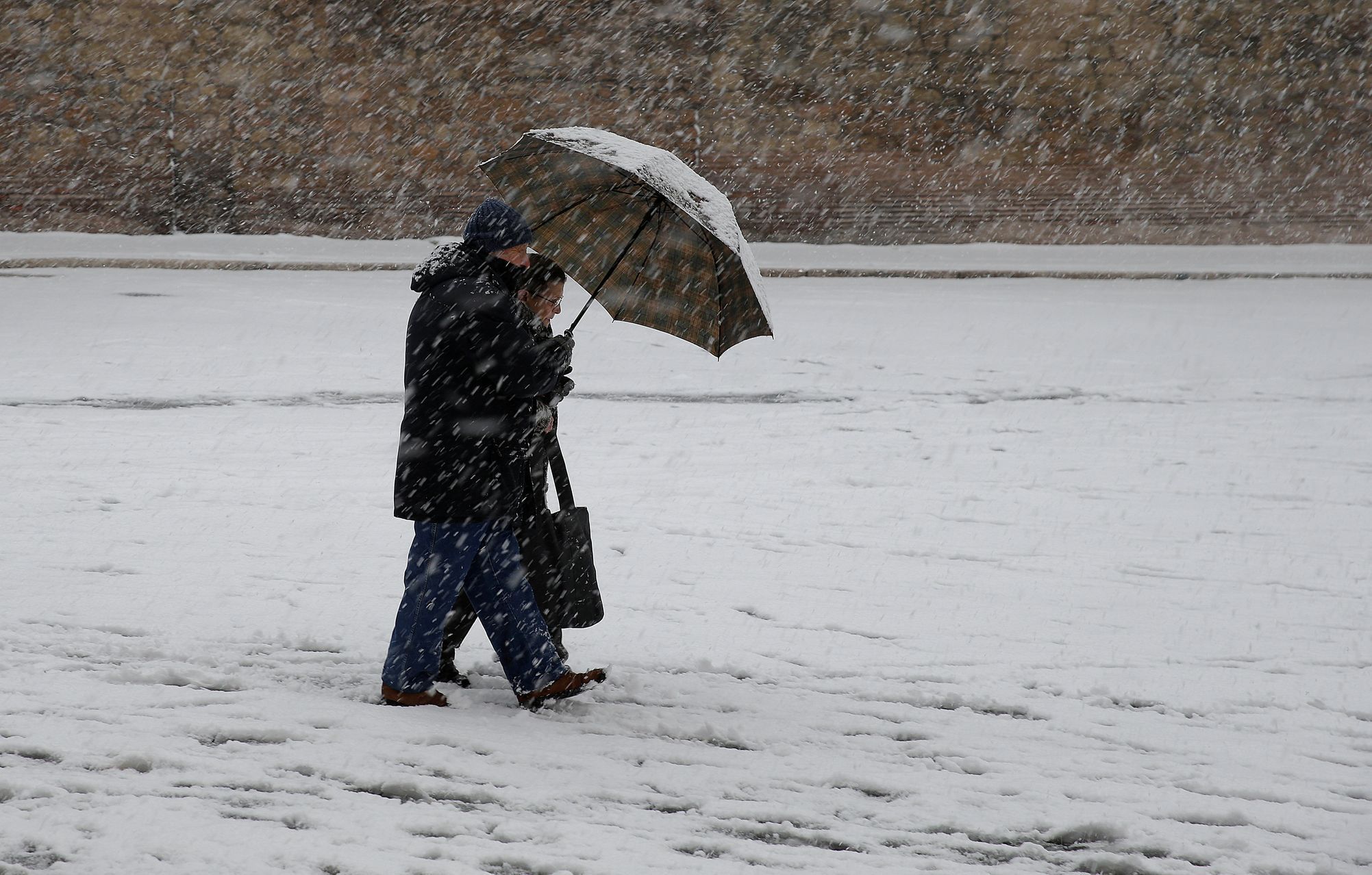 Zasněžený Řím, únor 2018