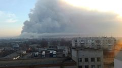 Výbuch muničního skladu na Ukrajině