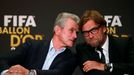 Jupp Heynckes a Jürgen Klopp před vyhlášením ankety Zlatý míč