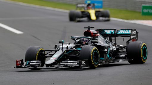 Lewis Hamilton v Mercedesu při GP Maďarska 2020