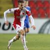 Jakub Hromada v prvním zápase 2. kola EL Slavia - Leicester