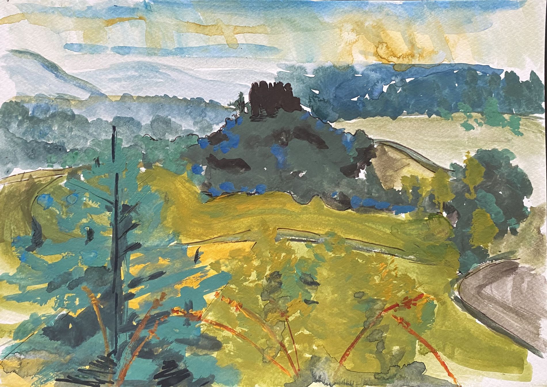 Malerweg, kvaš, kresby