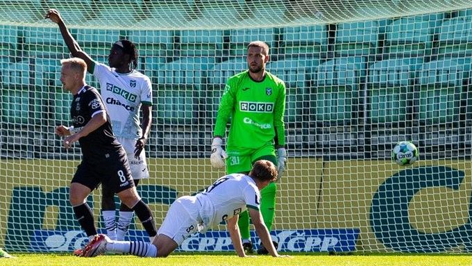 Míč je v karvinské síti, Jablonec po velmi sporném gólu otevřel skóre v utkání, které nakonec vyhrál 2:1