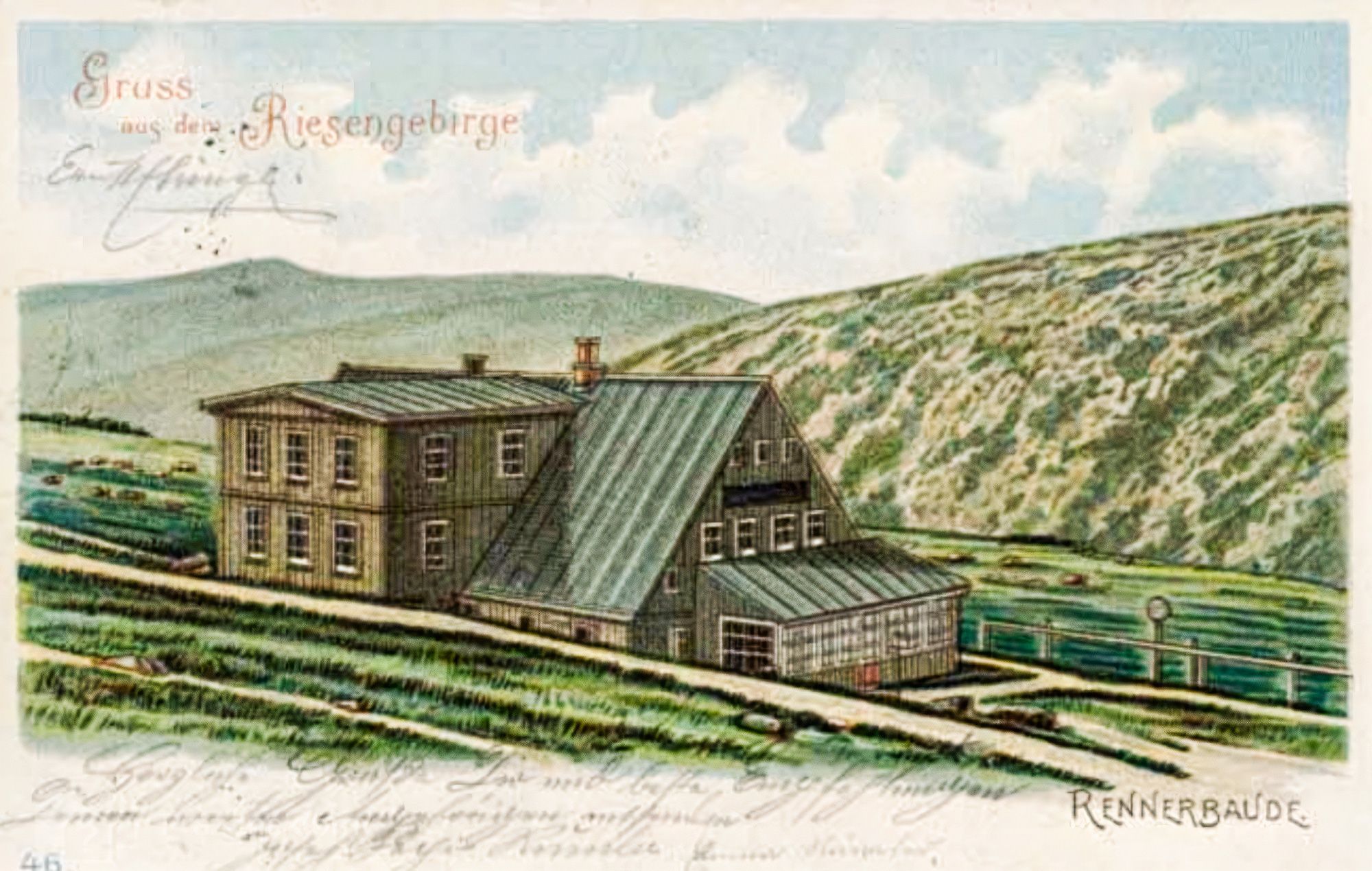Rennerova bouda , Krkonoše, Zaniklé boudy, Zaniklé chaty, hory, historie, Domácí