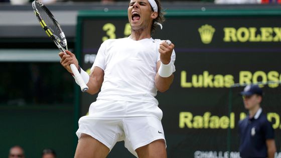 FOTO Vystrašený Nadal slavil, jako kdyby vyhrál Wimbledon