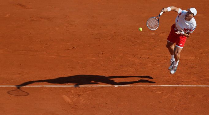 Tomáš Berdych v zápase s Richardem Gasquetem