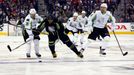 Jan 25, 2015; Columbus, OH, USA; Team Foligno forward Alex Ovechkin (8) of the Washington Capitals battles for the puck with Team Toews center Patrik Elias (26) of the Ne