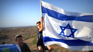 Jižní Izrael, Izrael: pravicoví aktivisté demonstrují za obnovení židovských osad poblíž hranic Pásma Gazy.