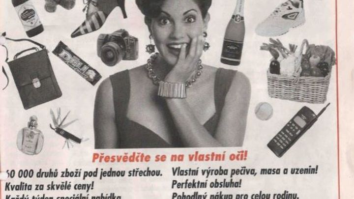 Před čtvrt stoletím otevřel první hypermarket v Česku. Nabídl na 60 tisíc položek; Zdroj foto: Globus