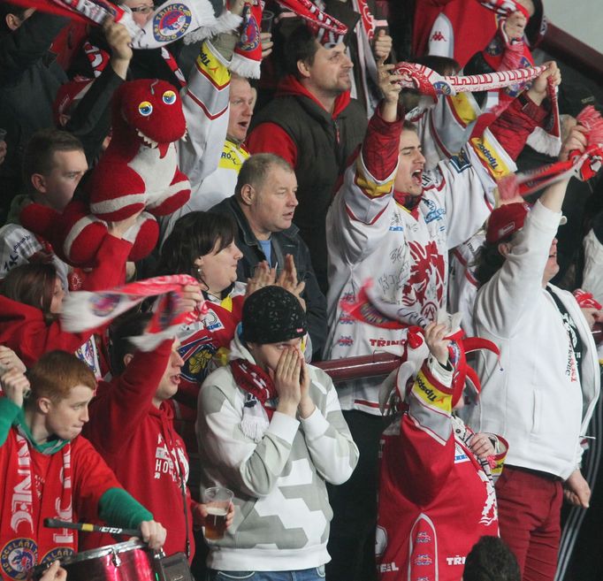 Hokej, extraliga, Sparta - Třinec: fanoušci Třince