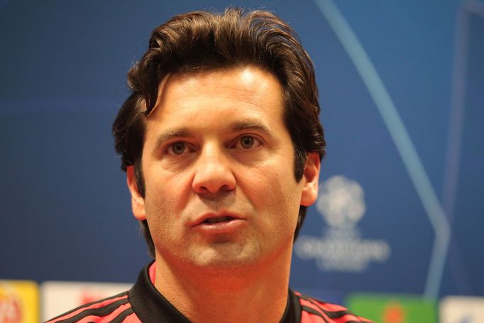 Real Madrid v Plzni před utkáním Ligy mistrů, Santiago Solari