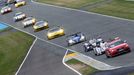 The safety car drives just ahead of the pack of competitors after a crash during the Le Mans 24-hour sportscar race in Le Mans, central France June 23, 2013. REUTERS/Regi