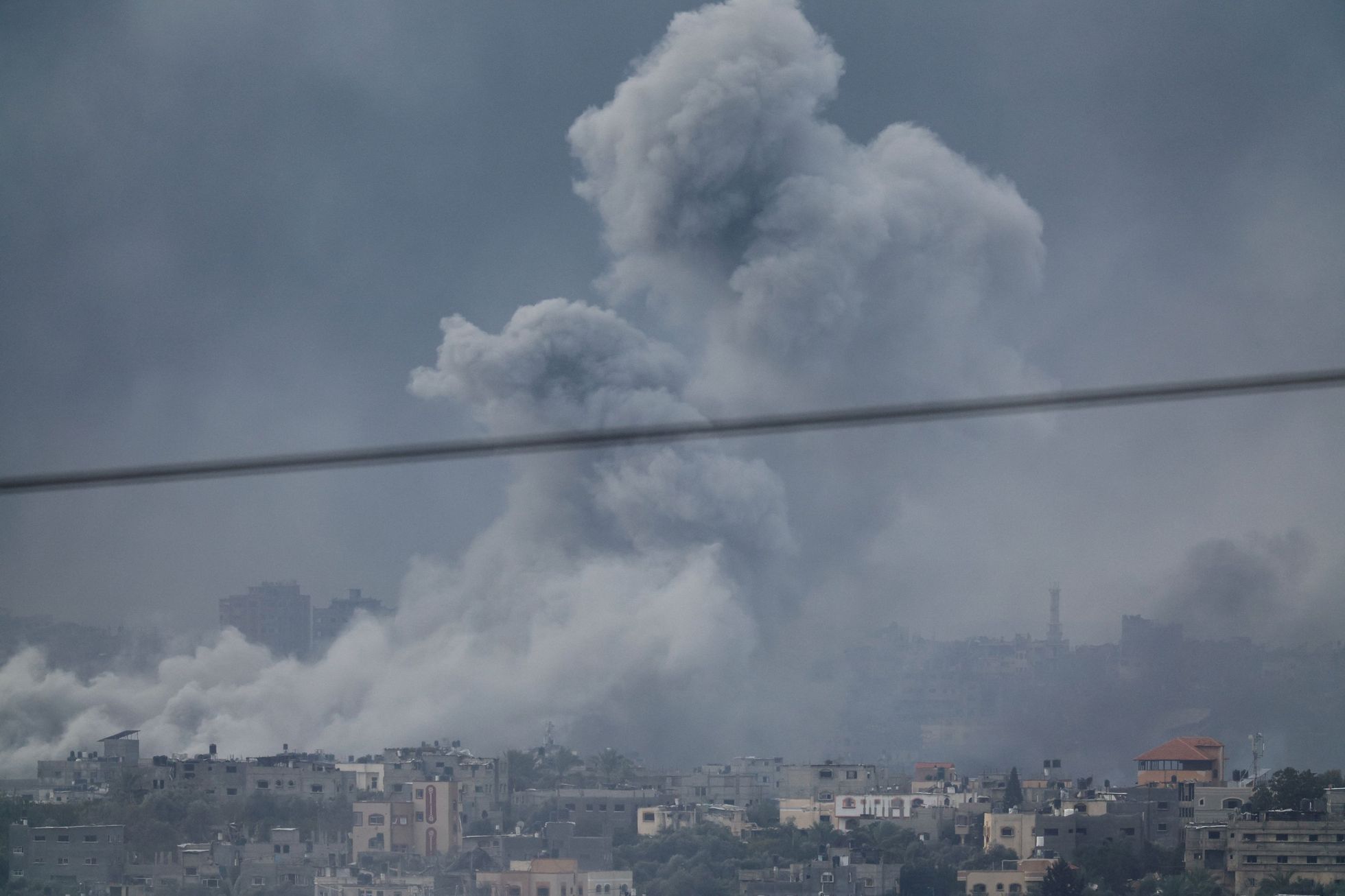 Izraelské ostřelování Pásma Gazy.