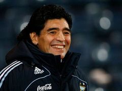 Diego Maradona měl ve Skotsku důvod k úsměvu