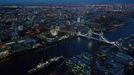 Tower Bridge is pictured from The View gallery at the Shard in London