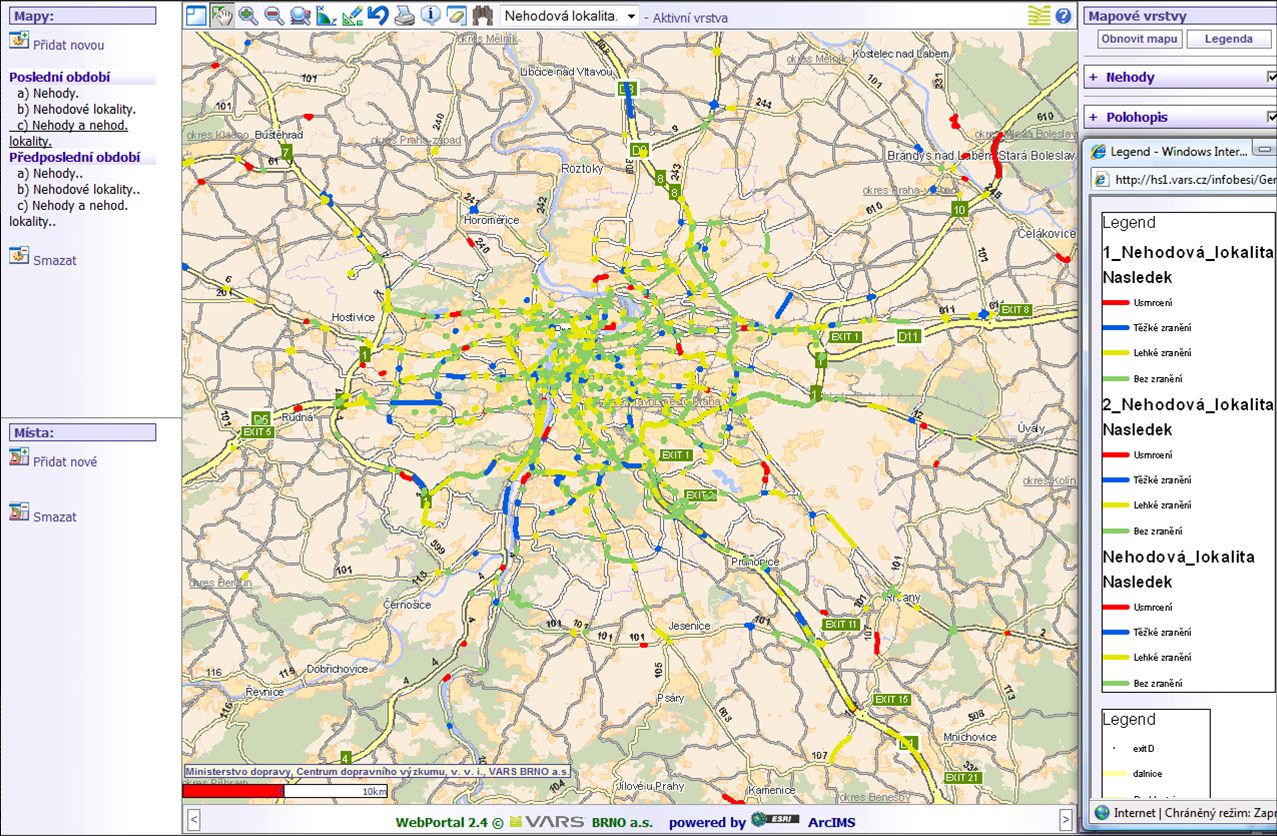 mapa nehodovosti