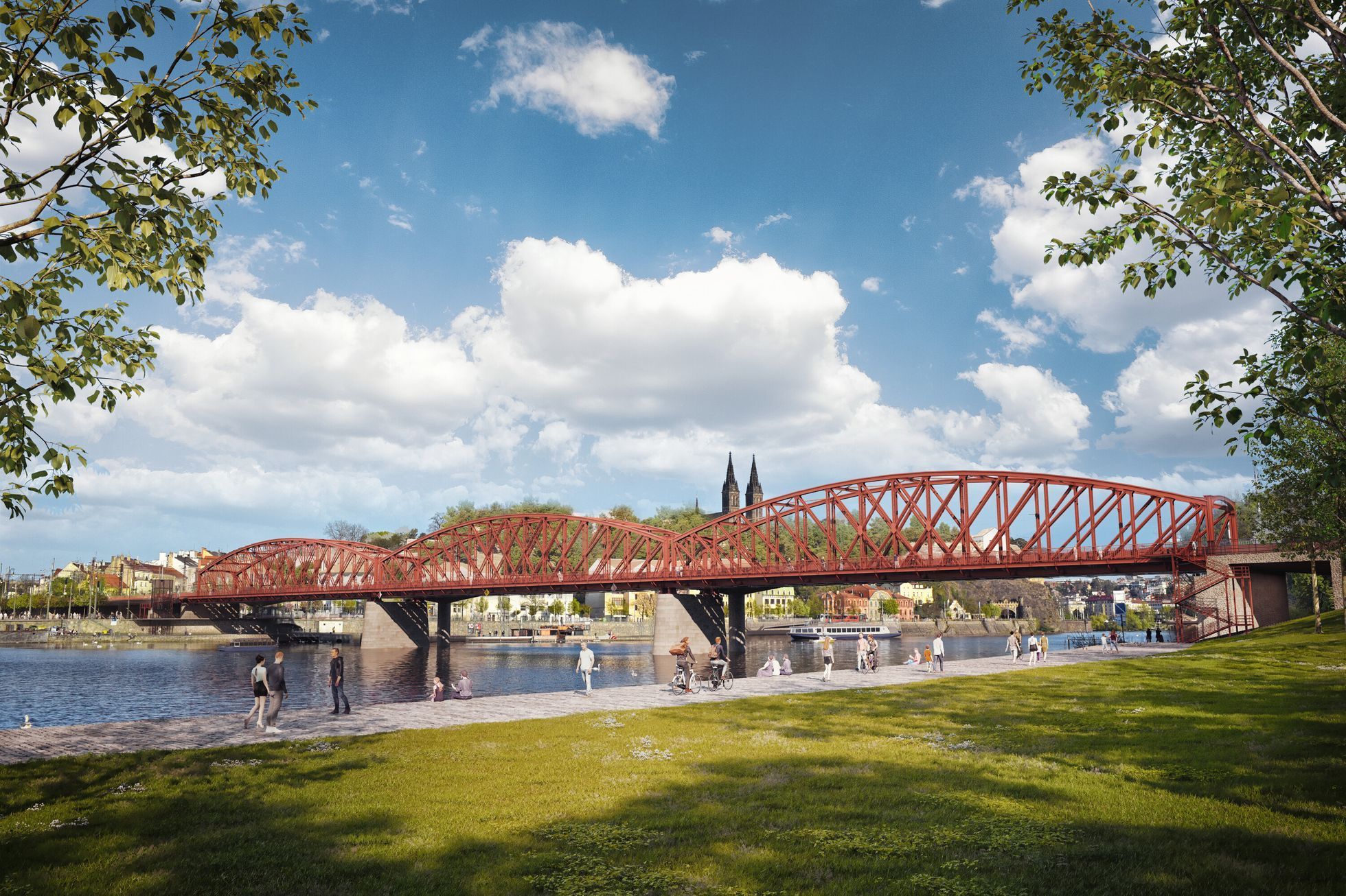 Vyšehrad, most, železniční most, stavba, rekonstrukce, demolice, iniciativa, debaty, vizuliazace