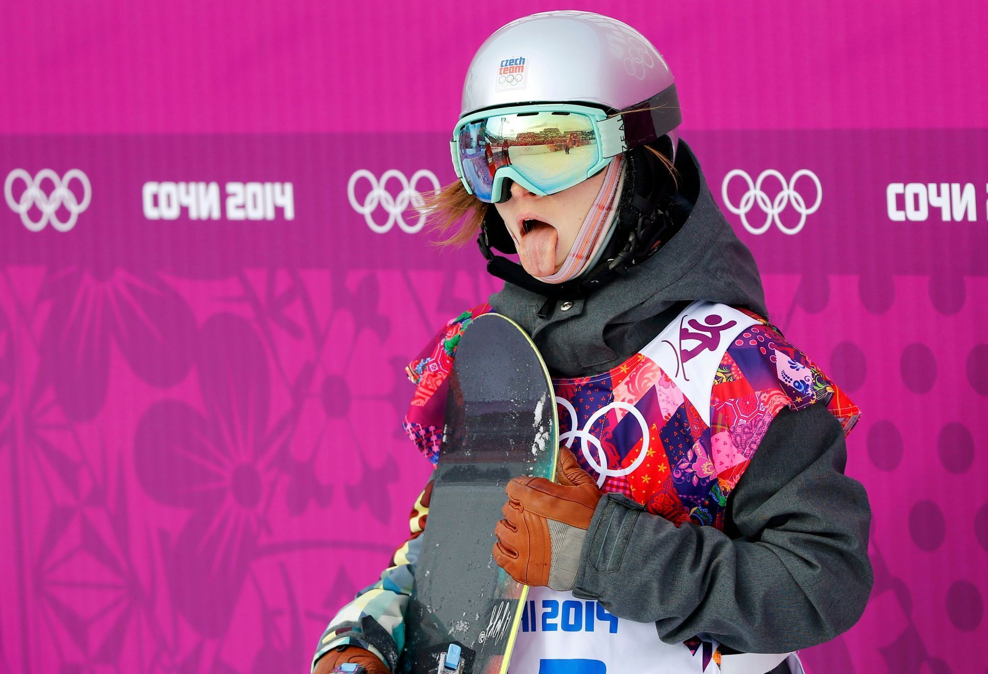 Šárka Pančochová ve finále slopestylu na olympiádě v Soči