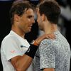 Rafael Nadal a Grigor Dimitrov po semifinále Australian Open