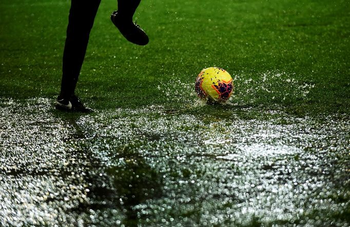 Soccer Football - Serie A - Torino v Inter Milan - Stadio Olimpico Grande Torino, Turin, Italy - November 23, 2019  General view of water on the pitch before the match