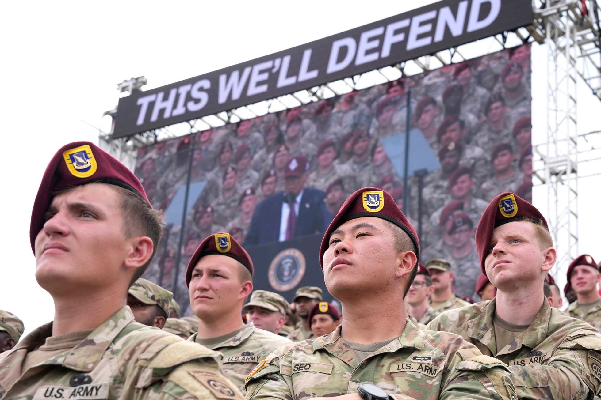 Fort Bragg, USA, Donald Trump. armáda, základna, vojáci