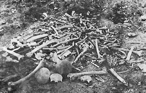 Ostatky Arménů povražděných Osmany mezi lety 1915 až 1918