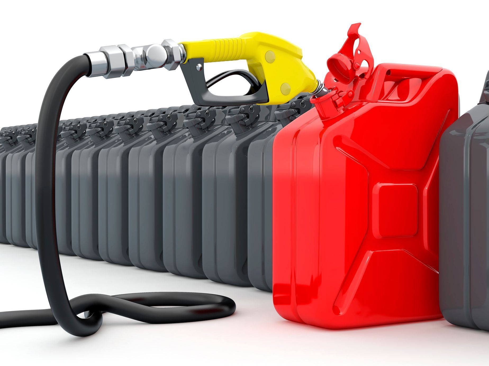 Ropa, benzin, kanystr, ilustrační foto