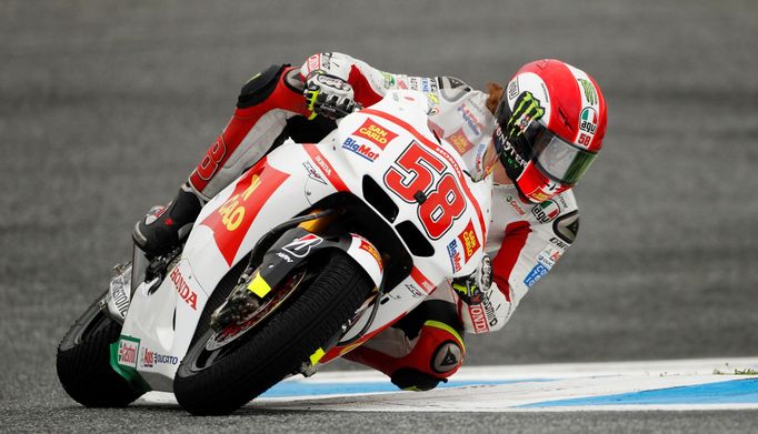 Marco Simoncelli na Hondě při GP Portugalska MotoGP 2011