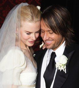 Nicole Kidman a Keith Urban krátce po obřadu.