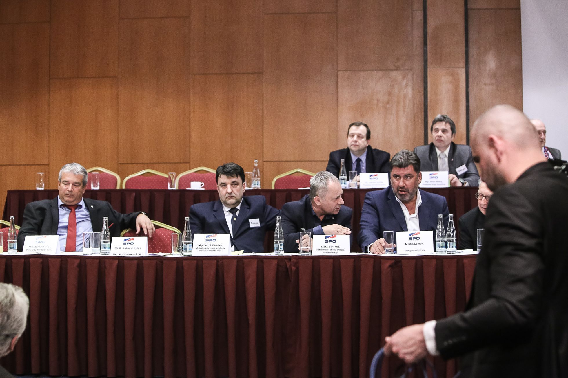 Volební sjezd SPO Zemanovci - Miloš Zeman, Martin Nejedlý, Vratislav Mynář - 28.3.2018
