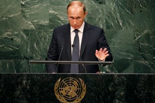 Vladimir Putin na Valném shromáždění OSN.