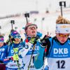 SP 2017-18 Oberhof, sprint Ž: Marie Dorinová Habertová (12) a Jessica Jislová (13)