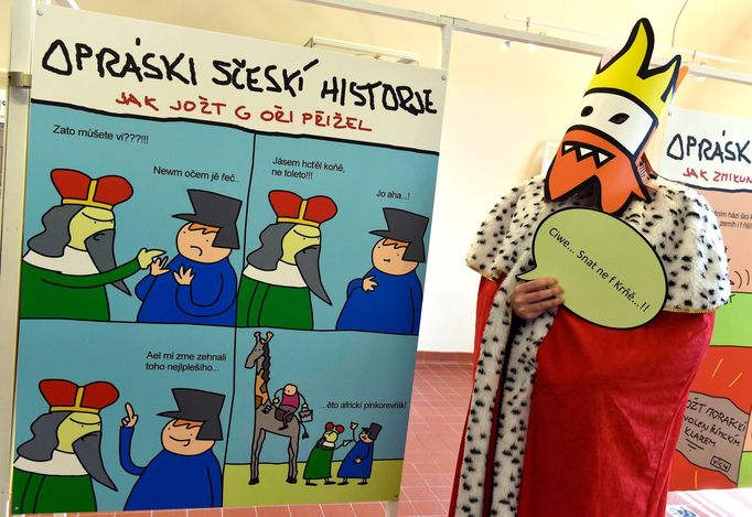 Autor "jaz" se svým populárním komiksem Opráski sčeskí historje.