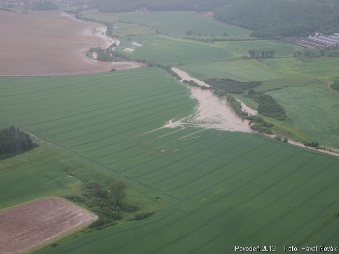 Povodně-letecký pohled