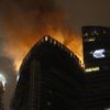 Požár mrakodrapu v Moskvě